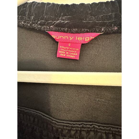 Vintage Y2K Womens Whimsigoth Black Velvet Ruffle Open Cropped Cardigan Small - Picture 4 of 7